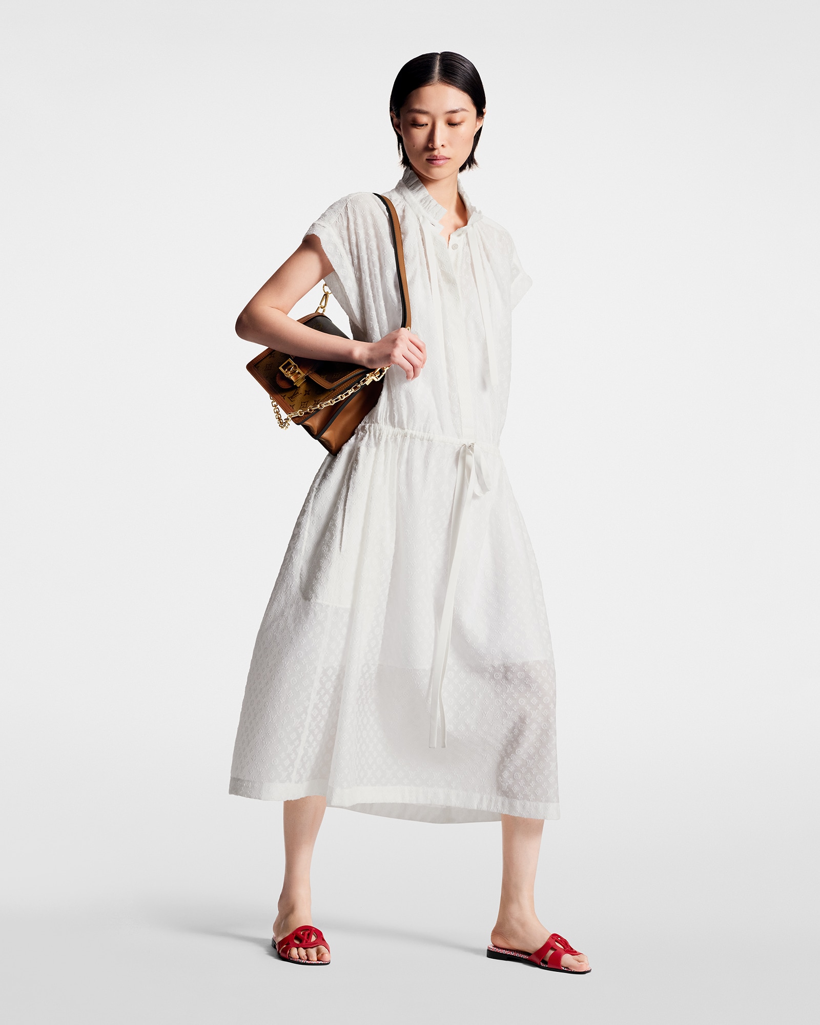 サ*エ様 LV dress サ*エ様 LV dress 3.5k Louis Vuitton 2018 Leather Black Floral 34 36